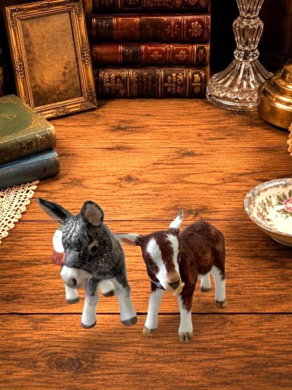 Gregory Perillo Sagebrush Kids Christmas Nativity Donkey Goat Burro Figurines - Picture 3 of 9